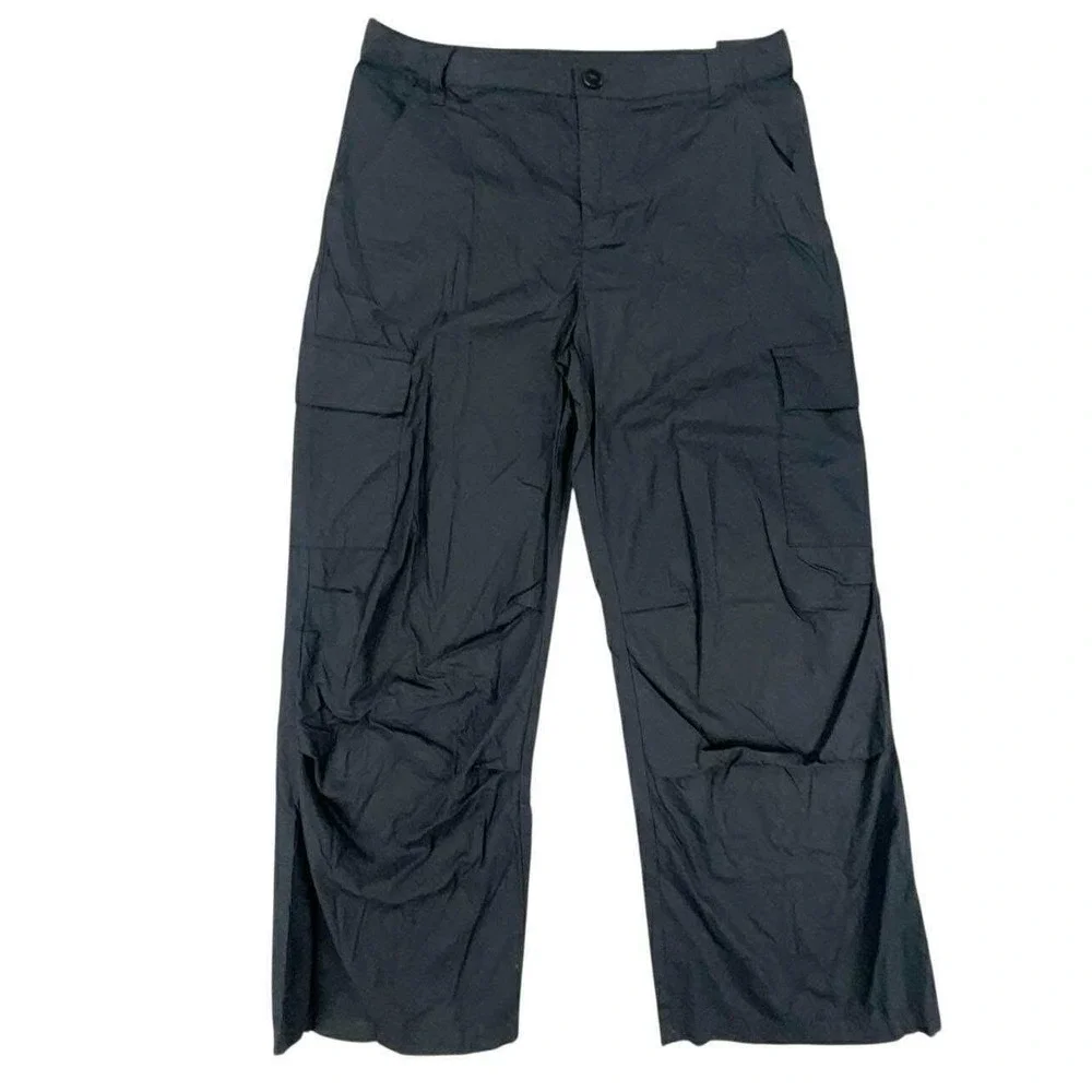 Art Class Girls Black Twill Cargo Pants Adjustable Waist XL Utility Trousers NEW